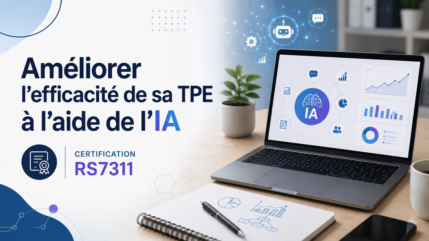 Visuel : Améliorer l'efficacité de sa TPE à l'aide de l'IA - Certification RS7311