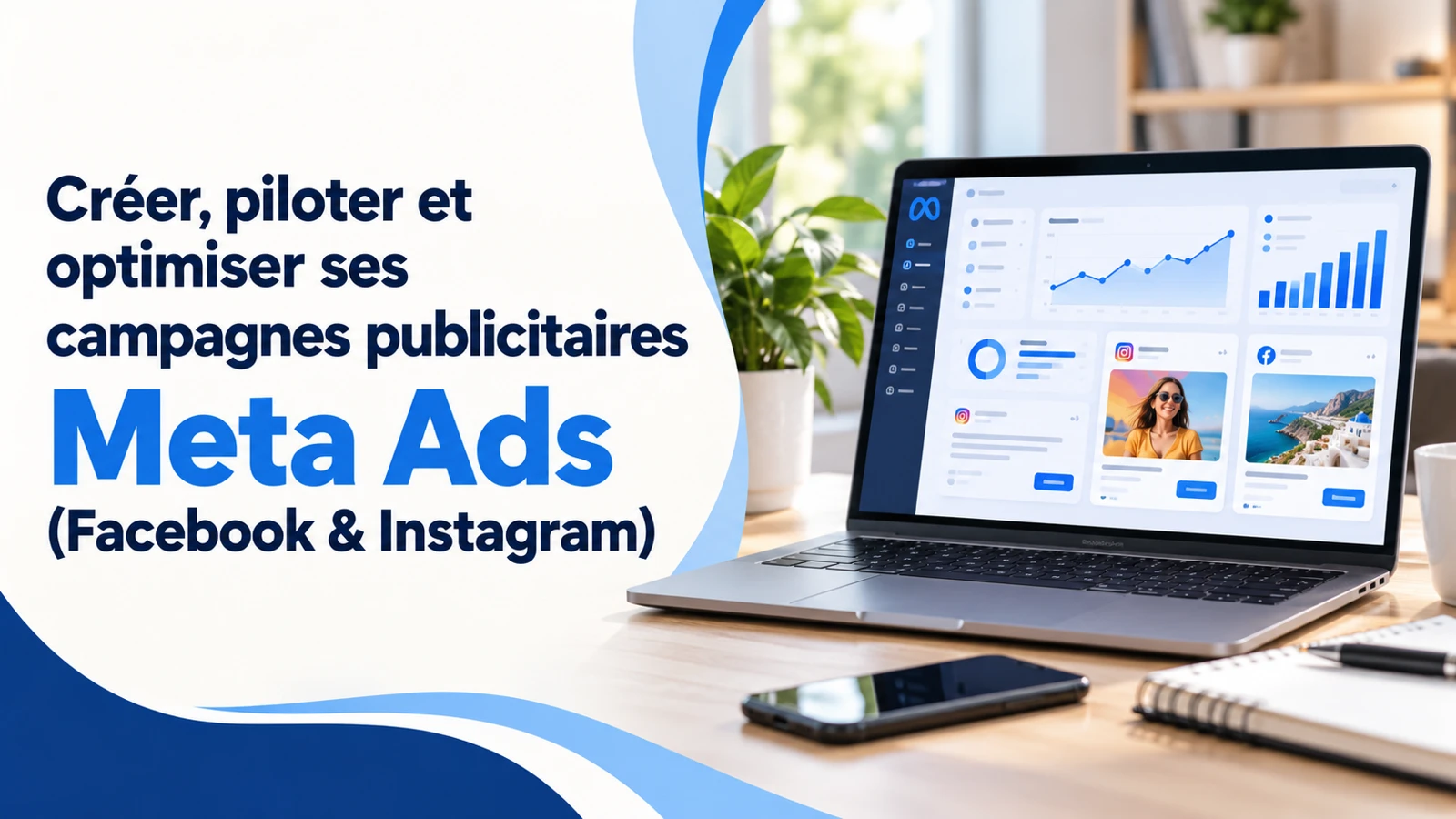 Visuel : Créer, piloter et optimiser ses campagnes publicitaires Meta Ads (Facebook & Instagram)