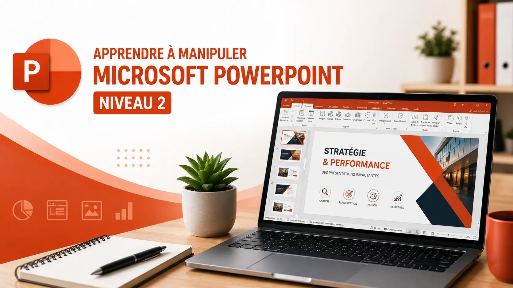 Visuel : Apprendre à manipuler Microsoft PowerPoint – Niveau 2